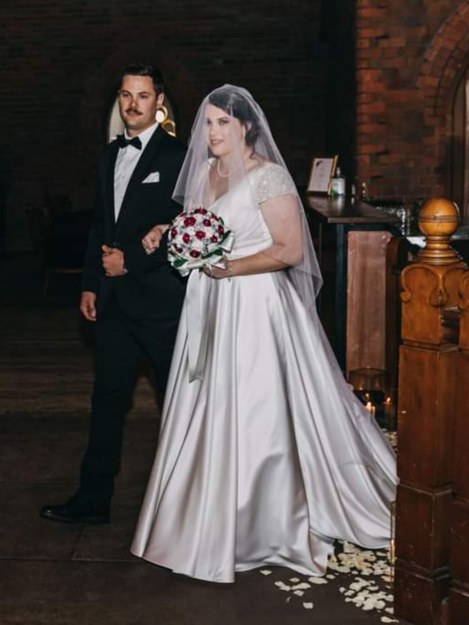 2 tier wedding veil