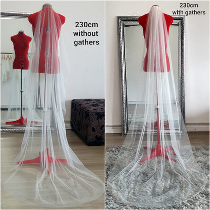 Soft bridal tulle wedding veil.