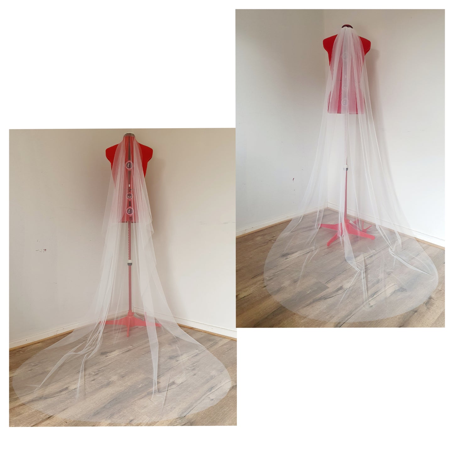 Soft bridal tulle wedding veil.