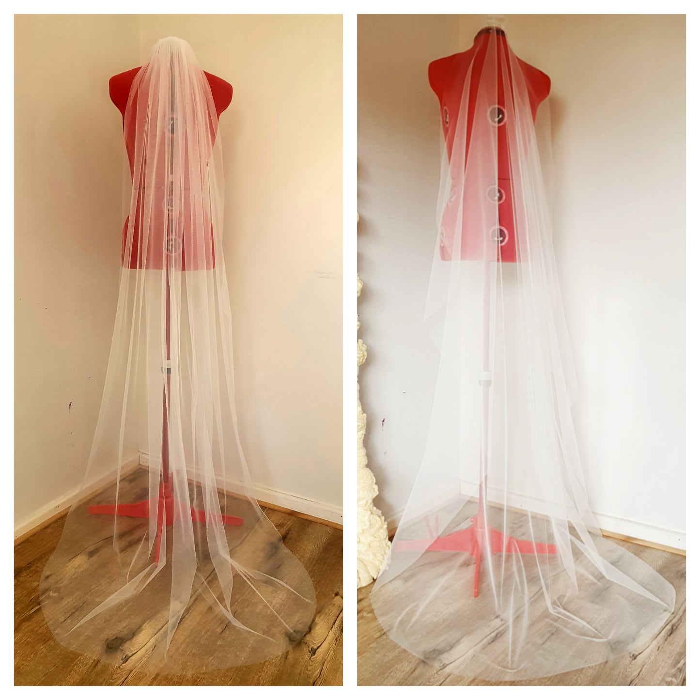 Soft bridal tulle wedding veil.