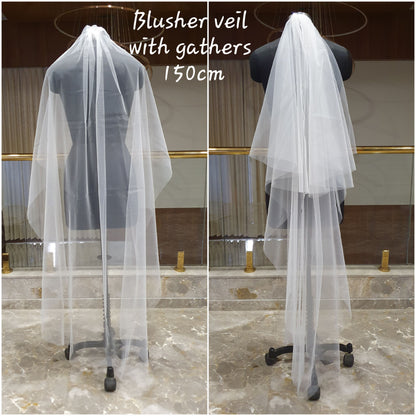 Blusher veil or 2 tier wedding veil