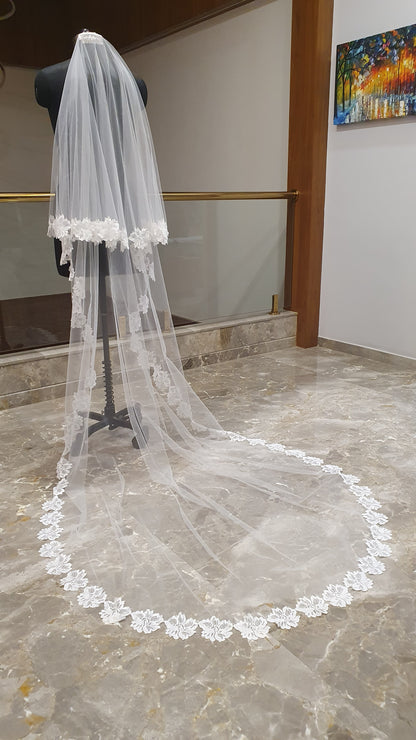 Lisette's custom veil