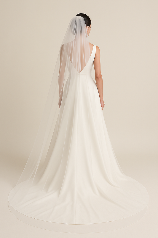 Soft bridal tulle wedding veil.